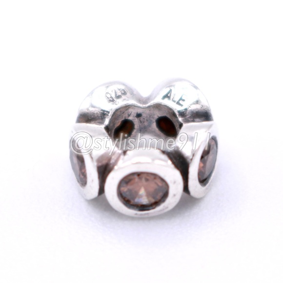 Authentic PANDORA Lights Brown CZ Spacer - Picture 6 of 11